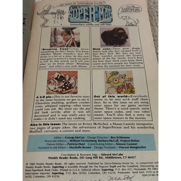 Vintage 1980 Ephemera SuperMag Vol 5 No. 4 Shaun Cassidy Magazine No Poster - Picture 2 of 3